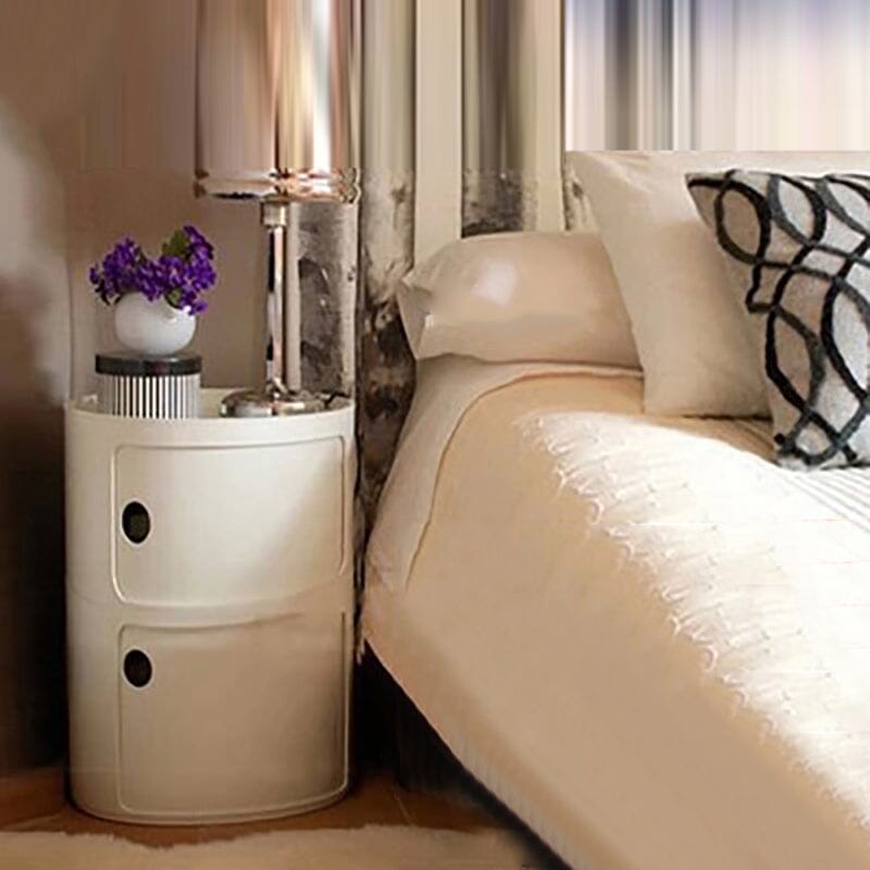 Componibili Round Storage Unit with 2 Drawers