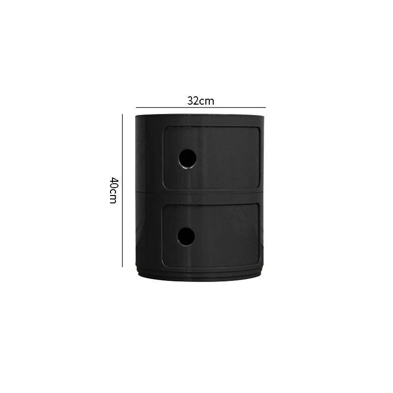 Componibili Round Storage Unit with 2 Drawers