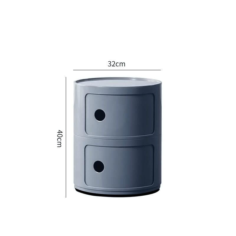 Componibili Round Storage Unit with 2 Drawers