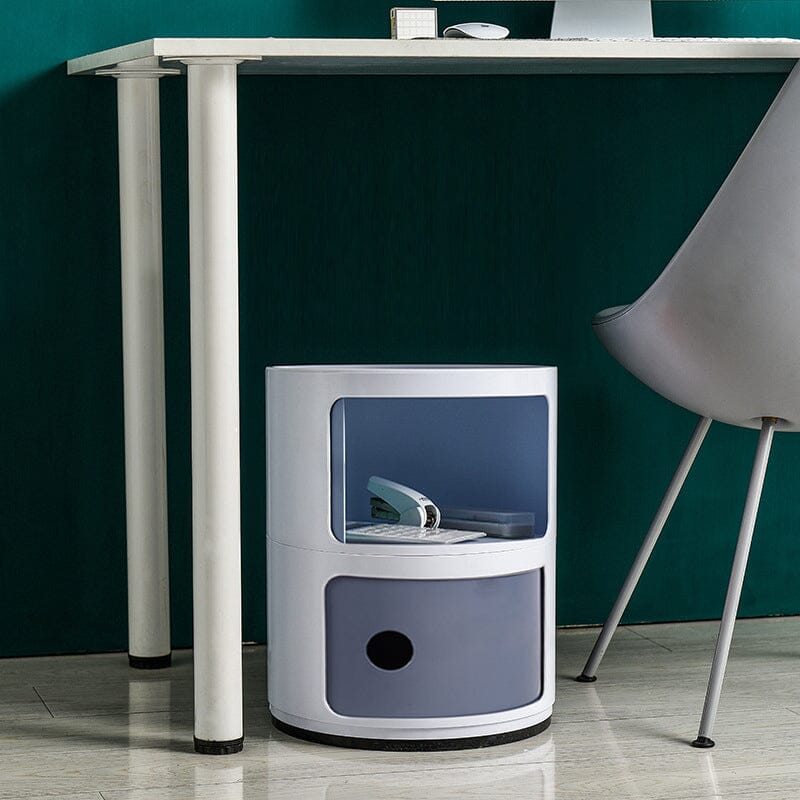Componibili Round Storage Unit with 2 Drawers