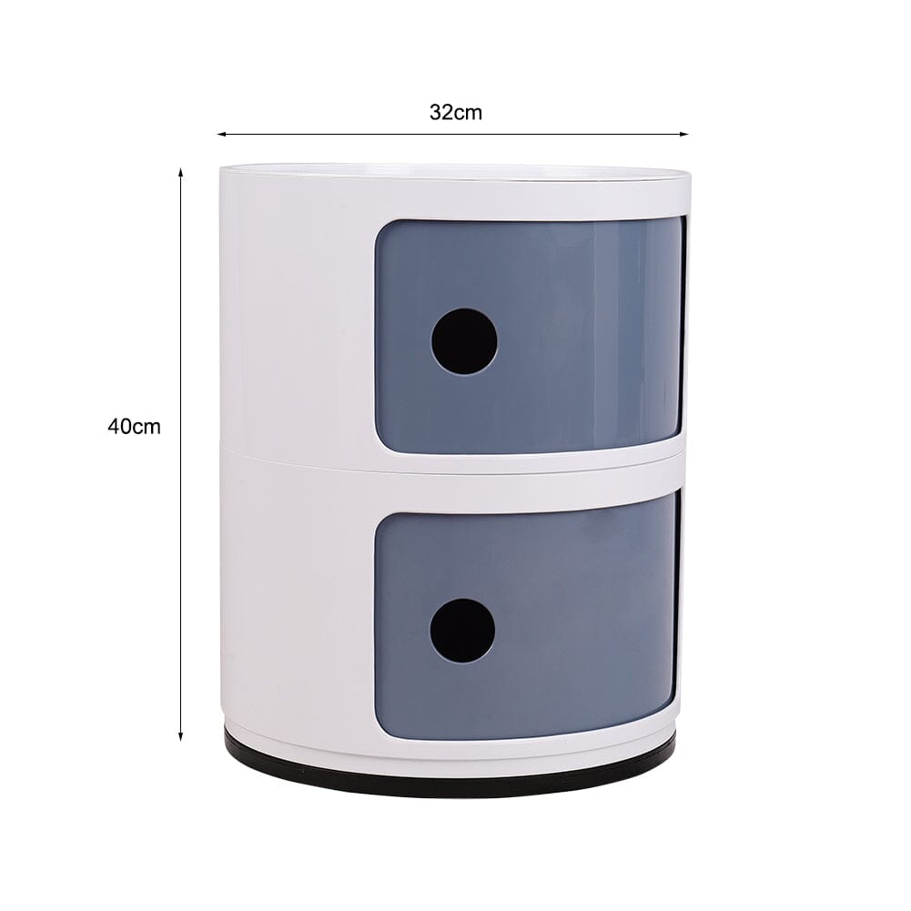 Componibili Round Storage Unit with 2 Drawers