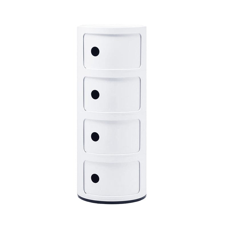 76cm Height Cylindrical 4-Tier Plastic Storage Drawer Unit
