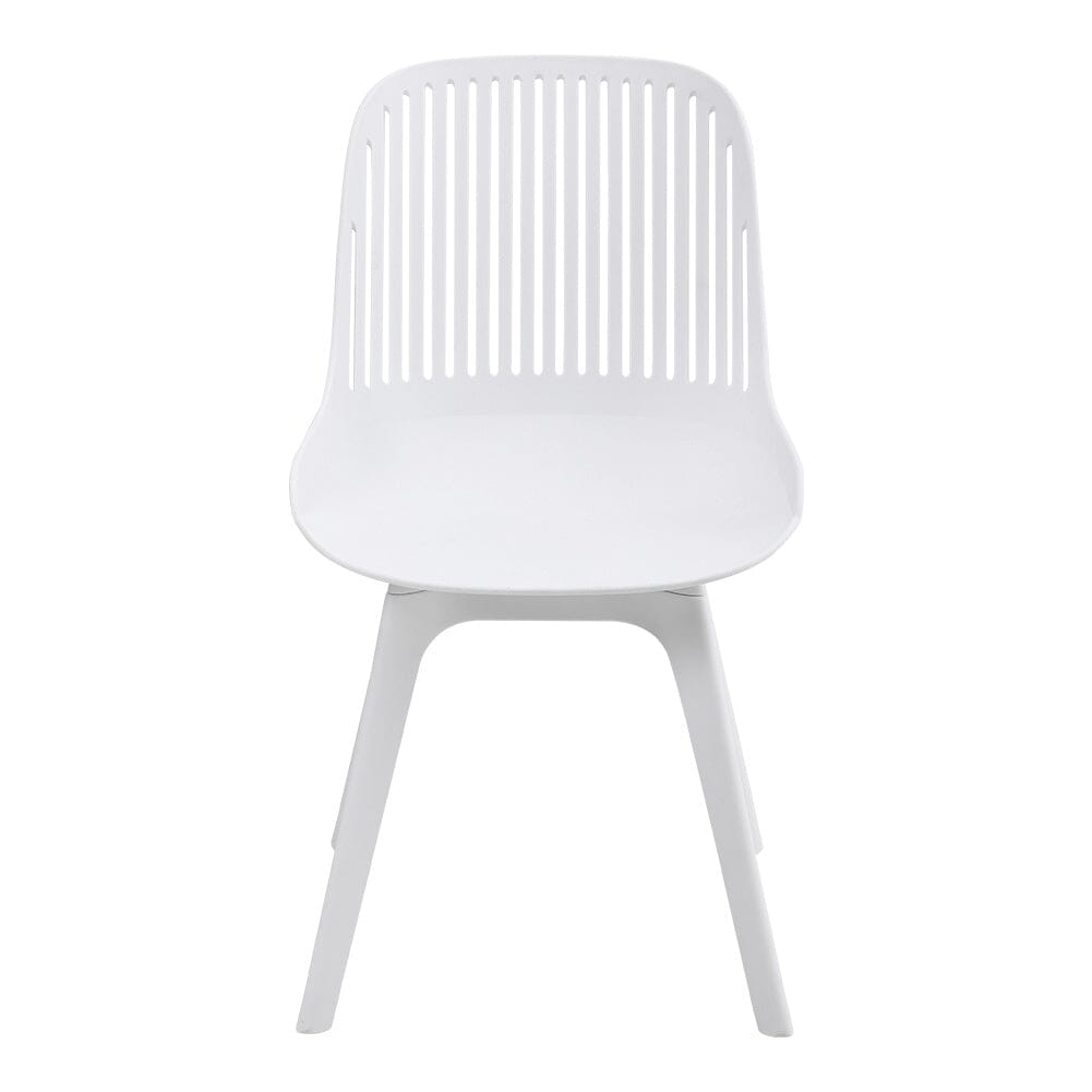 Classic White Plastic Chair, Set of Four, Durable and Lightweight