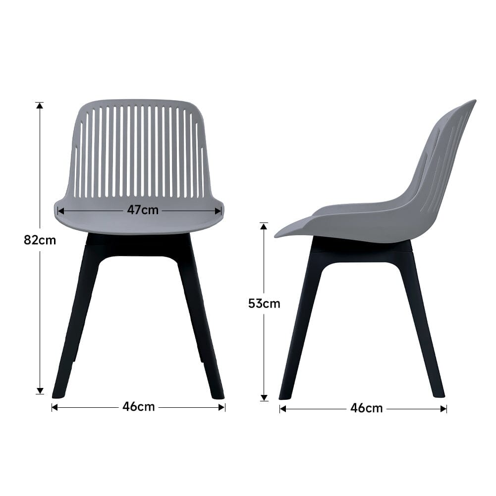 Classic White Plastic Chair, Set of Four, Durable and Lightweight