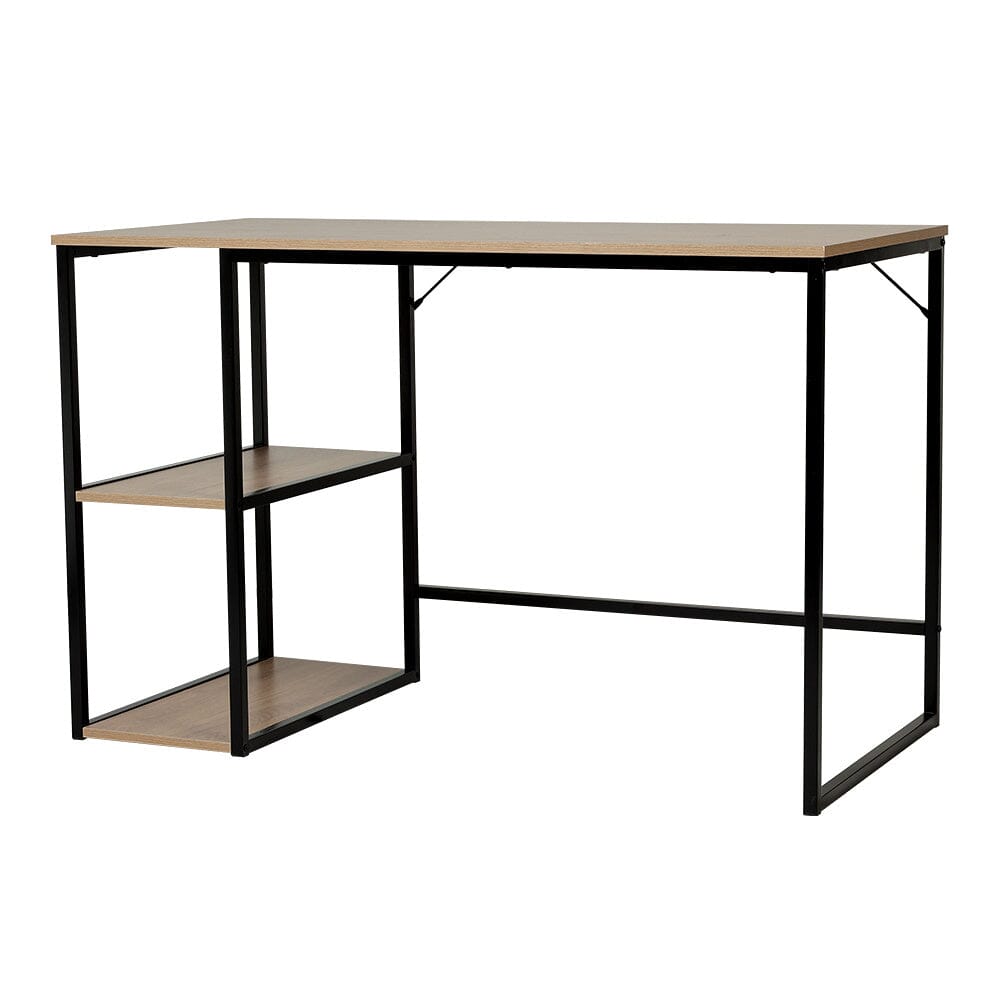 Wooden Office Study Desk with Shelves