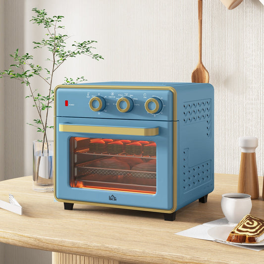 HOMCOM 20L 90-230℃ Mini Electric Oven - Blue