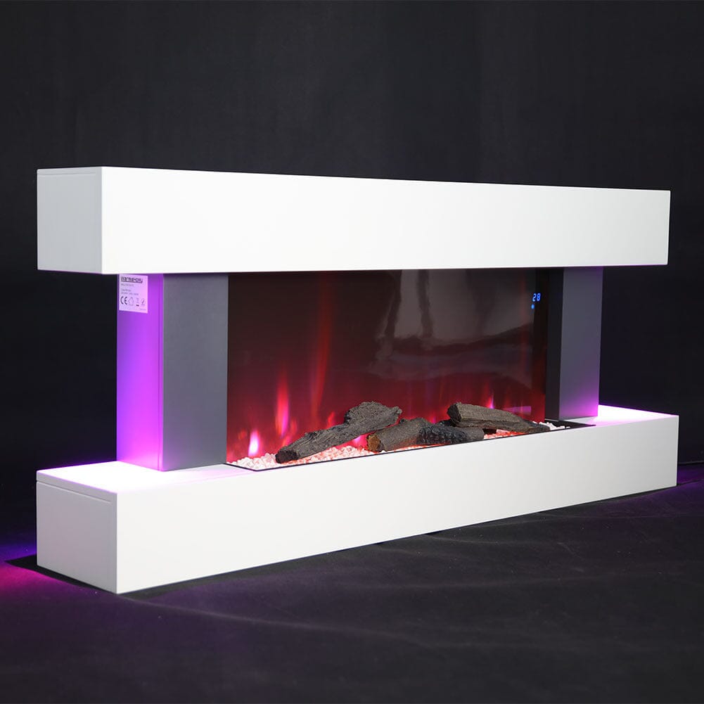 52 Inch Contemporary Wall Mounted/Freestanding Fireplace Mantel for Living Room
