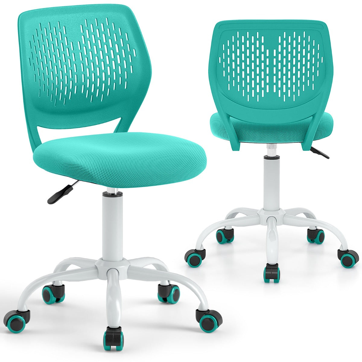 Ergonomiczne krzesło do nauki dla dzieci z regulowaną wysokością - turkusowe