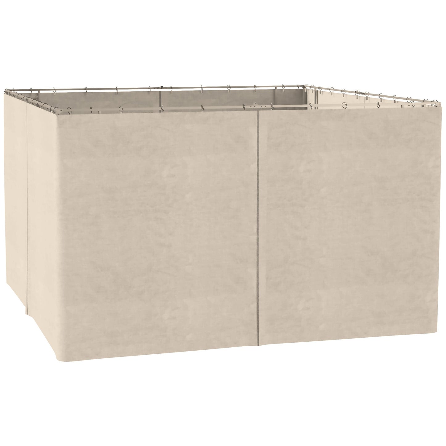 Outsunny 4-pak wymiennych zasłon do altany, panel prywatności do większości 3 x 4 m, zadaszenia pawilonu, osłon zewnętrznych, ścian bocznych, akcesoriów beżowych