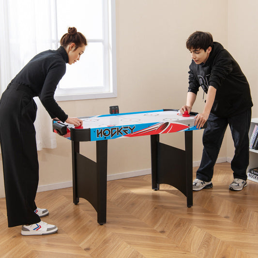 Air Hockey Table with LED Scoreboard and Powerful 12V Motor-Blue