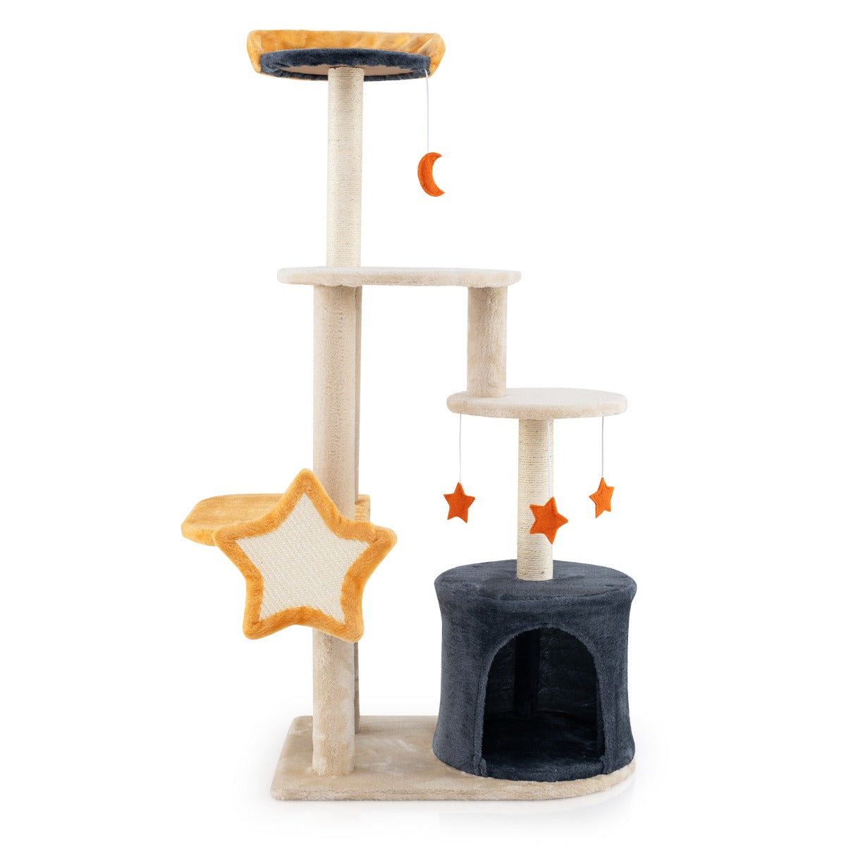 128cm Multi-level Cute Cat Tree for Indoor Cats
