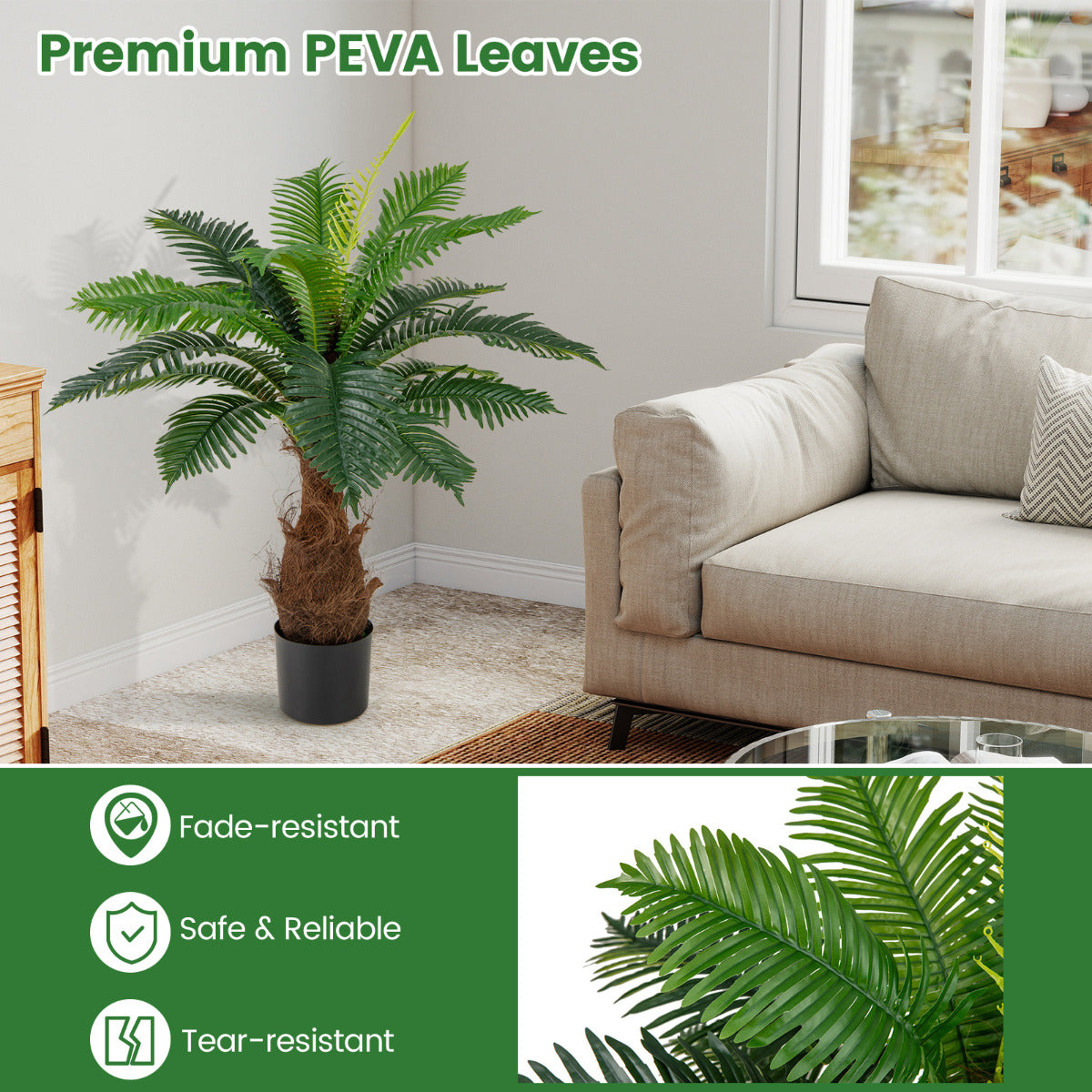 Artificial Cycas Tree 106 CM Palm Paradise Plant-1 Pack