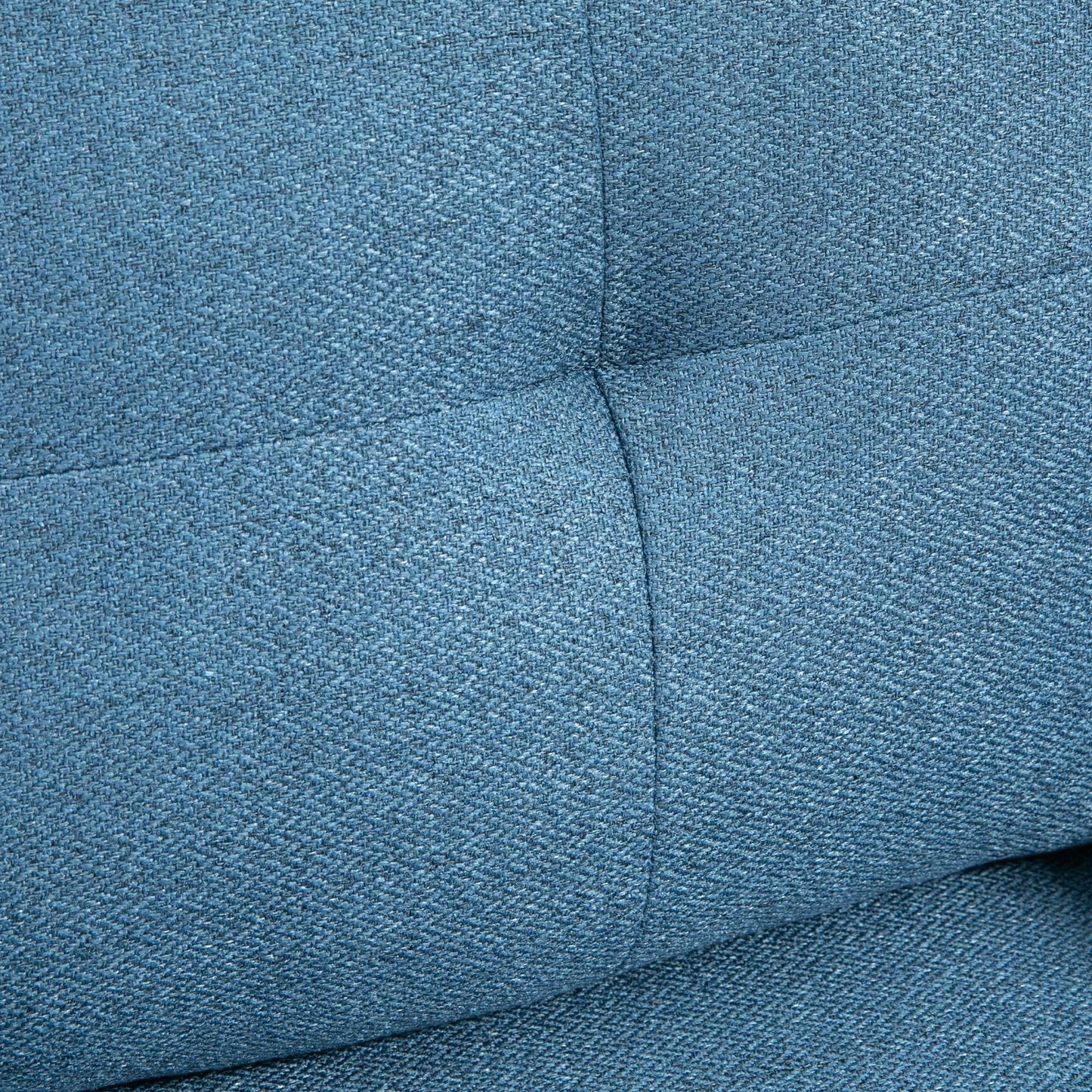HOMCOM Modern One Seater Sofa, Button Tufted Armchair with Cushions and Steel Legs, Accent Chair for Living Room, Guest Room, Dark Blue