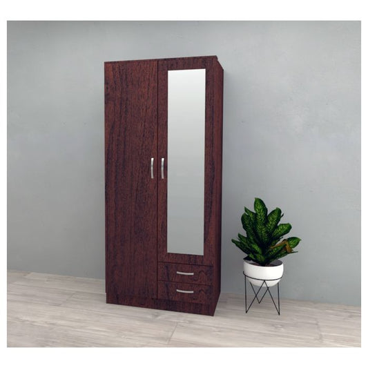 Wardrobe ROSE 2 Door Wardrobe Walnut 90cm