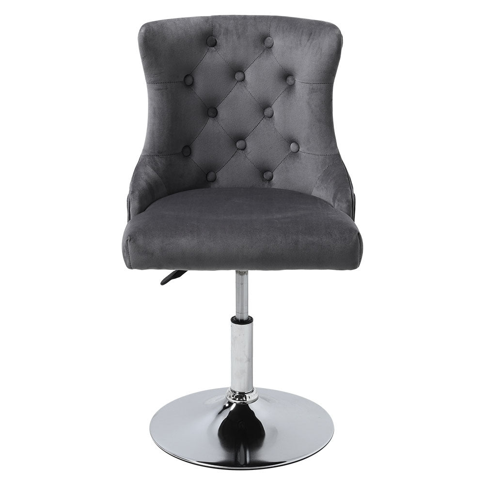 Swivel Velvet Barstool with Ajustable Lift Height