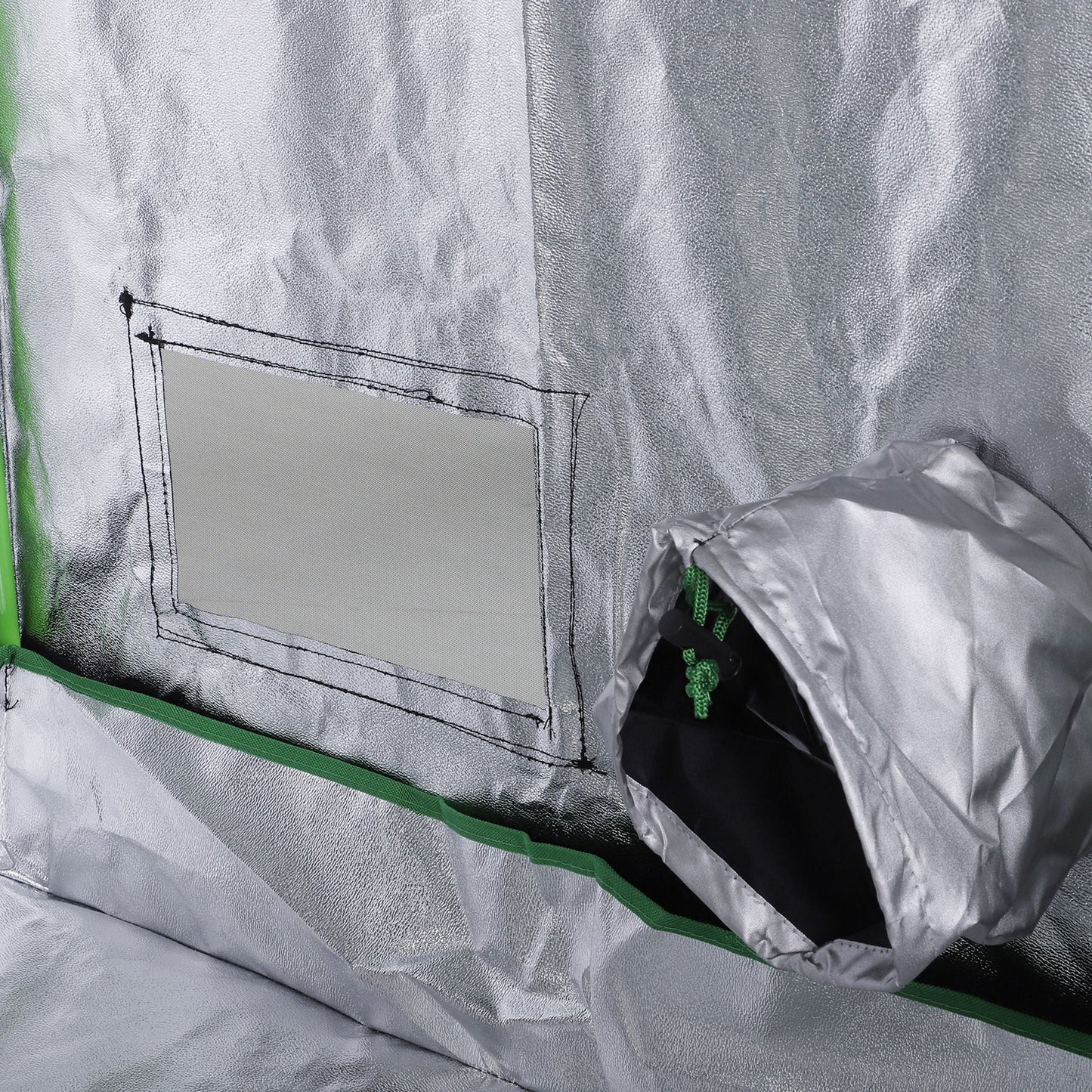 Outsunny Mylar Hydroponic Grow Tent with Adjustable Vents and Floor Tray for Indoor Plant Growing, 80 x 80 x 160cm