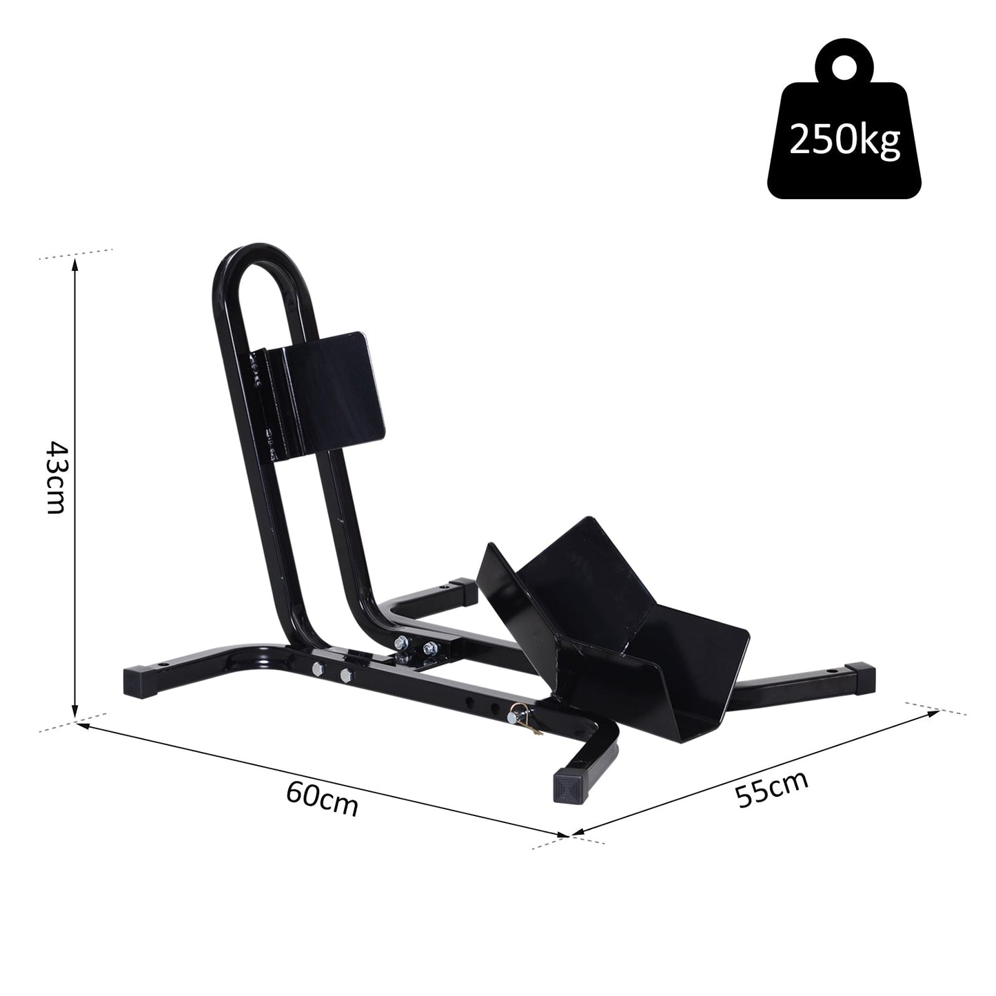 HOMCOM Metalowy motocyklowy klin blokujący pod koła System 17√¢‚Ǩ¬ù,19√¢‚Ǩ¬ù,21√¢‚Ǩ¬ù/43,48,51 Cm Koła przednie Stalowe Regulowane Mocowanie Uchwytu na Opony