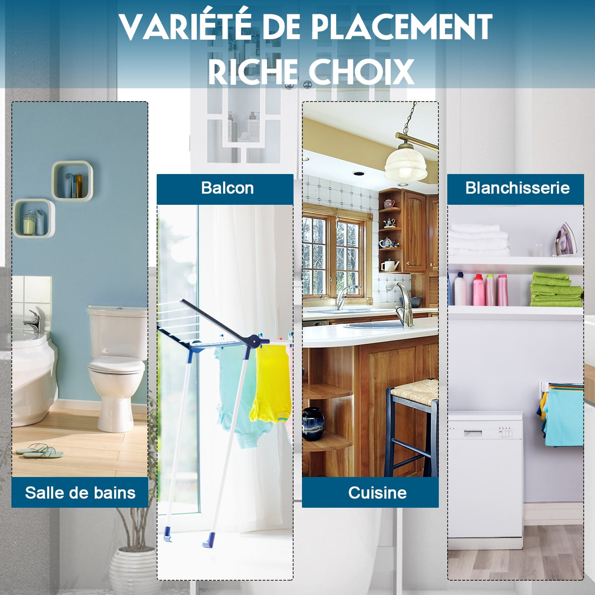 Over The Toilet Storage Cabinet with Double Tempered Glass Doors-White