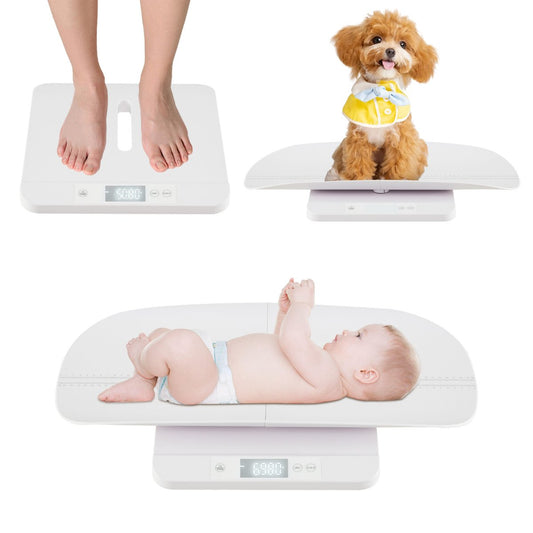 Baby Weight Scale with Detachable Tray for Body Weight and Height Measurement-White