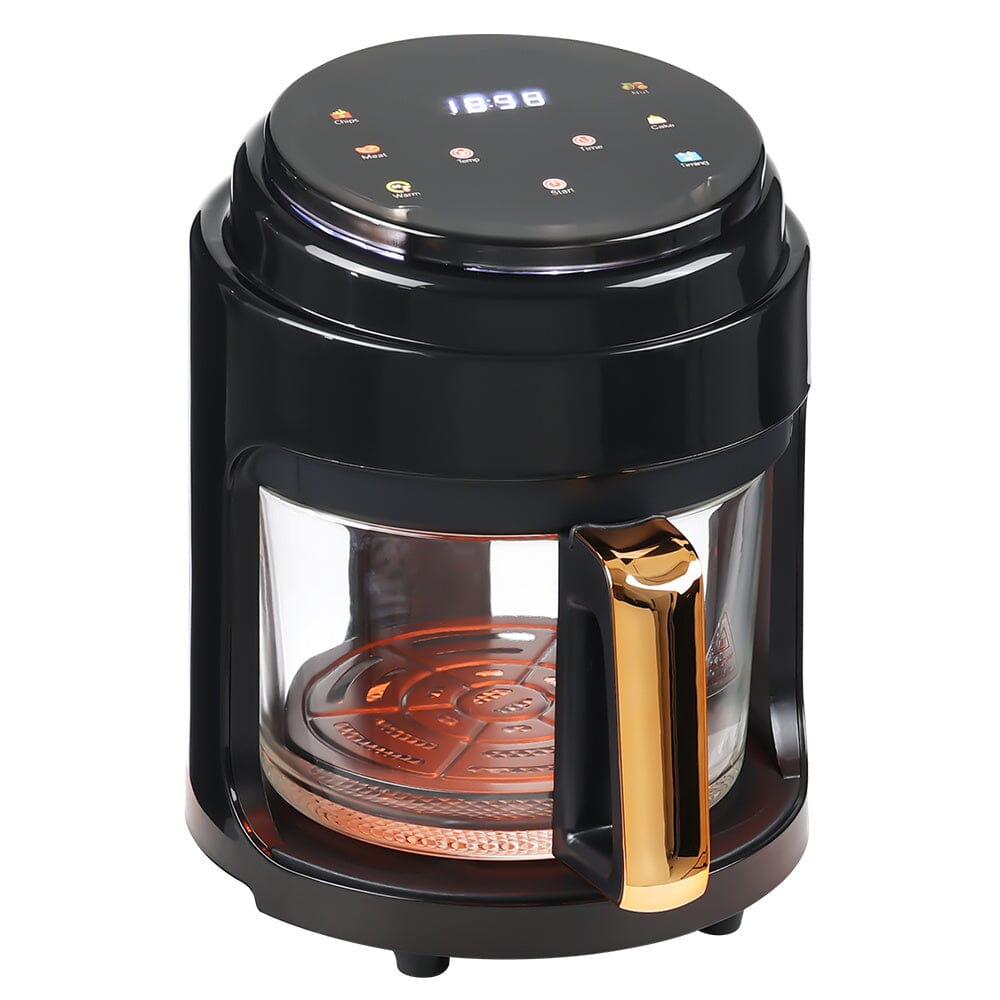 Small 2.2L White/Black Visible Basket Air Fryer