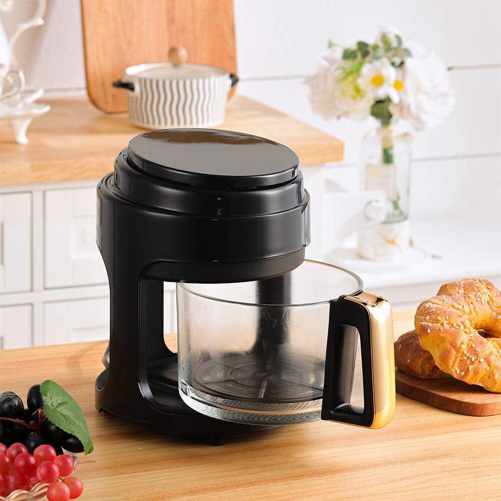 Small 2.2L White/Black Visible Basket Air Fryer