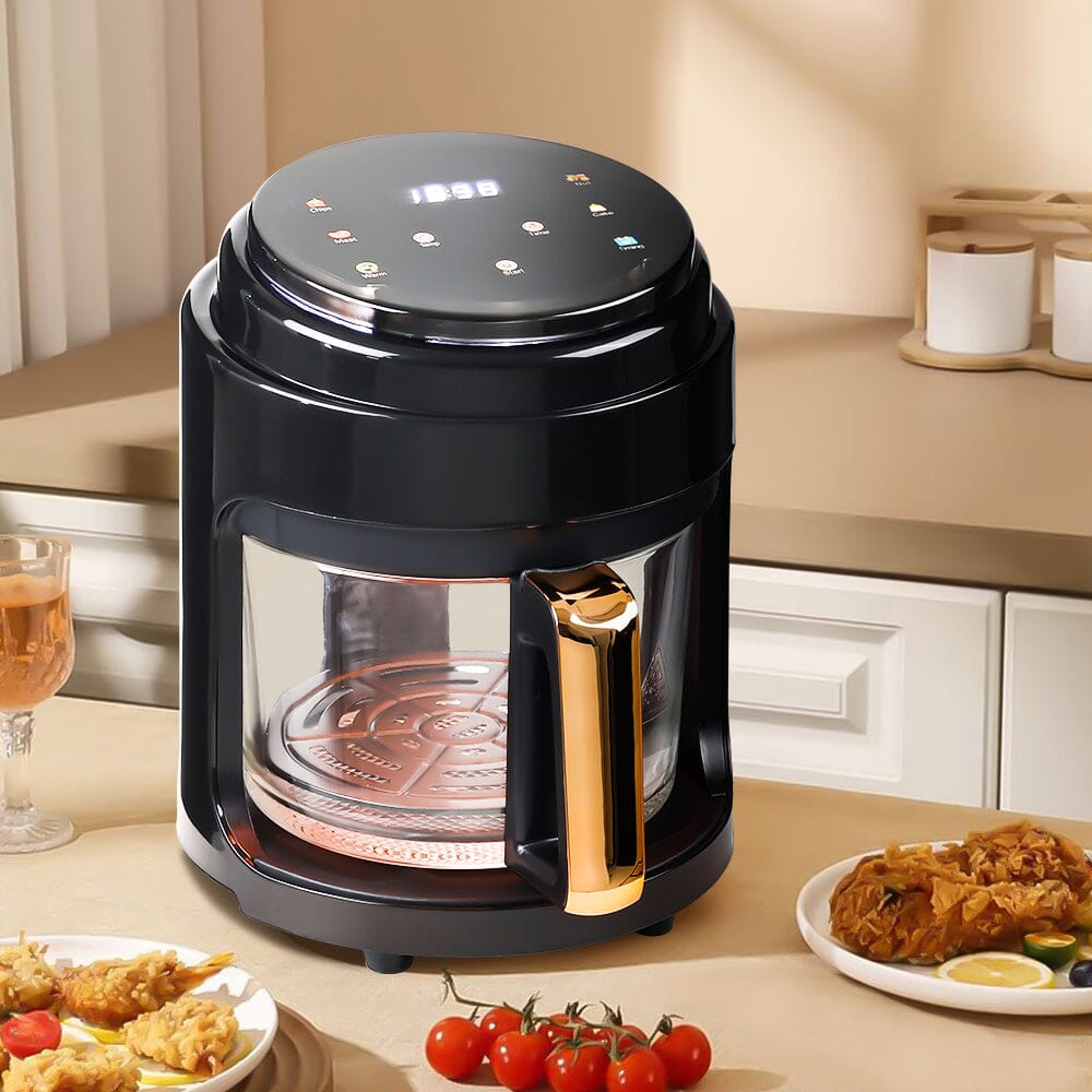 Small 2.2L White/Black Visible Basket Air Fryer