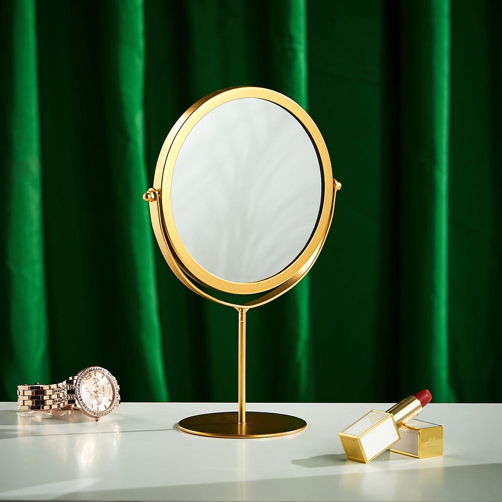 Minimalist Portable Rotating Desktop Mirror Makeup Mirror