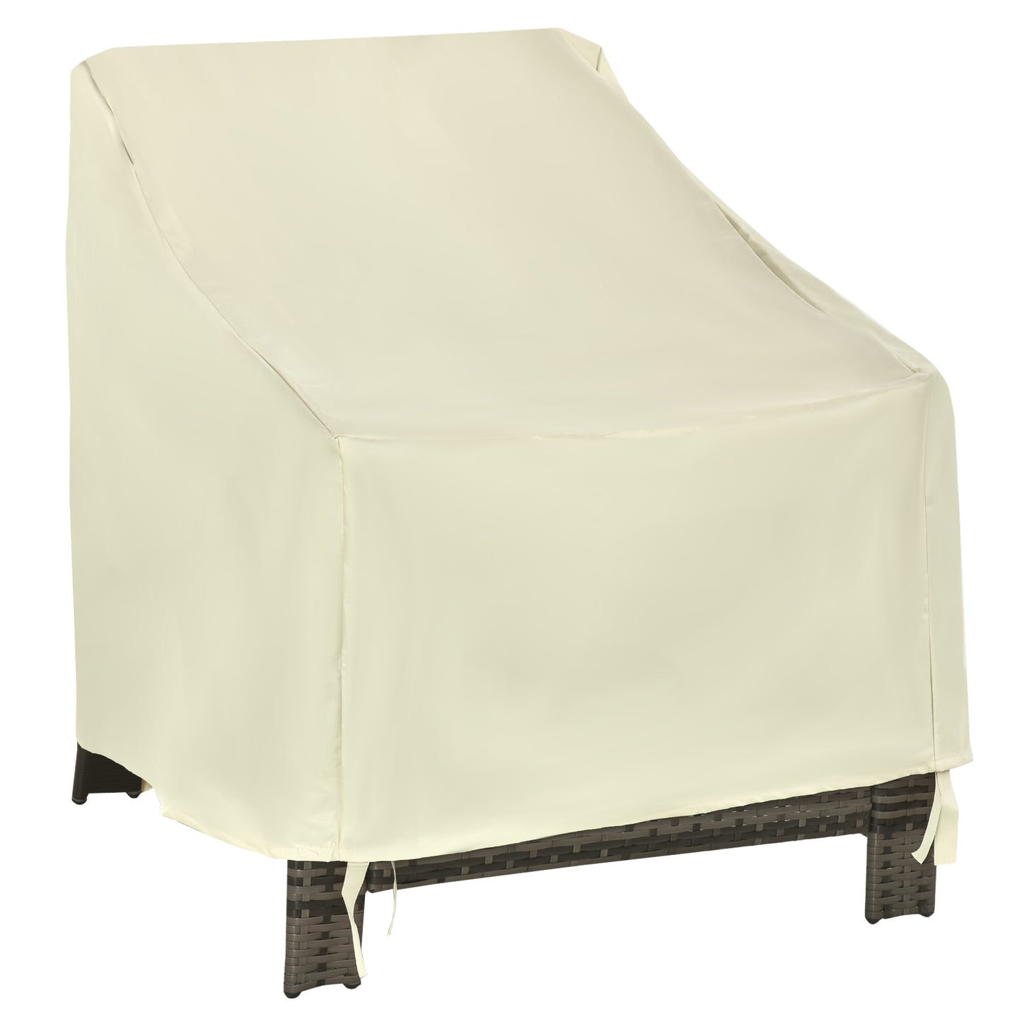 Outsunny 600D Oxford Cloth Pokrowiec na meble Pojedyncze krzesło Ogrodowe Patio Zewnętrzne Ochraniacz Wodoodporny 68x87x44-77cm