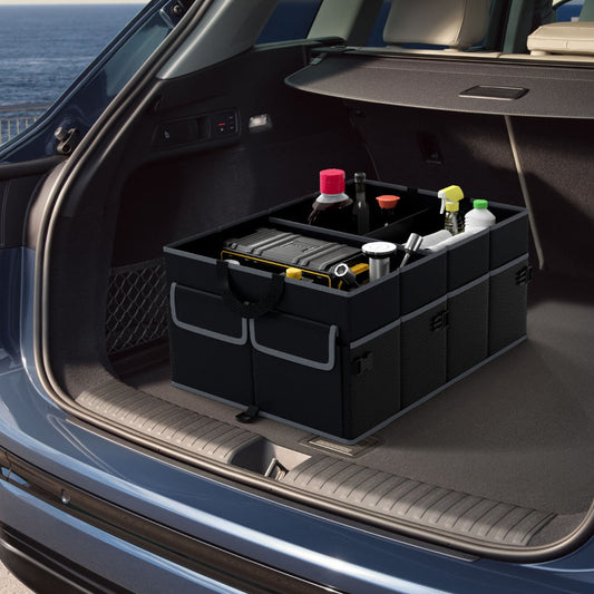 Car Trunk Organizer 48L Collapsible Cargo Storage Box-Black
