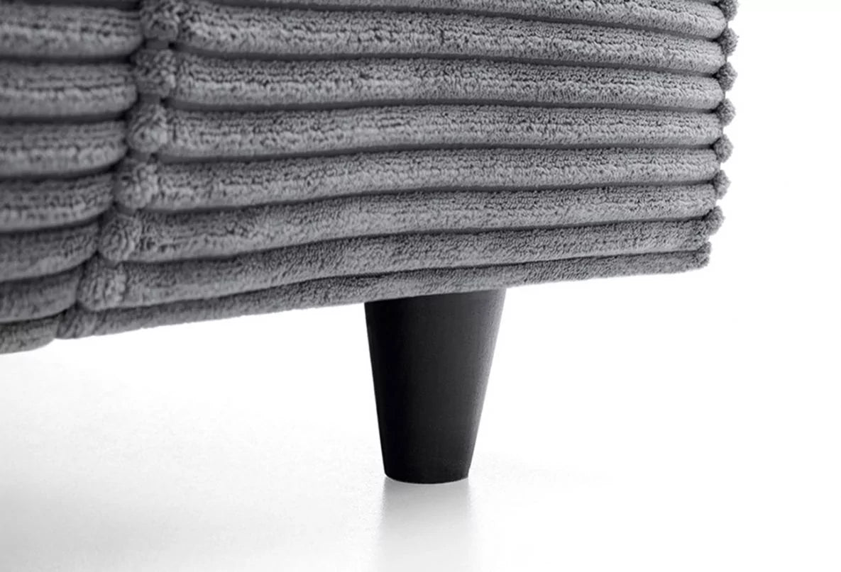 Jasmine Jumbo Cord Corner Sofa - Left Arm Grey