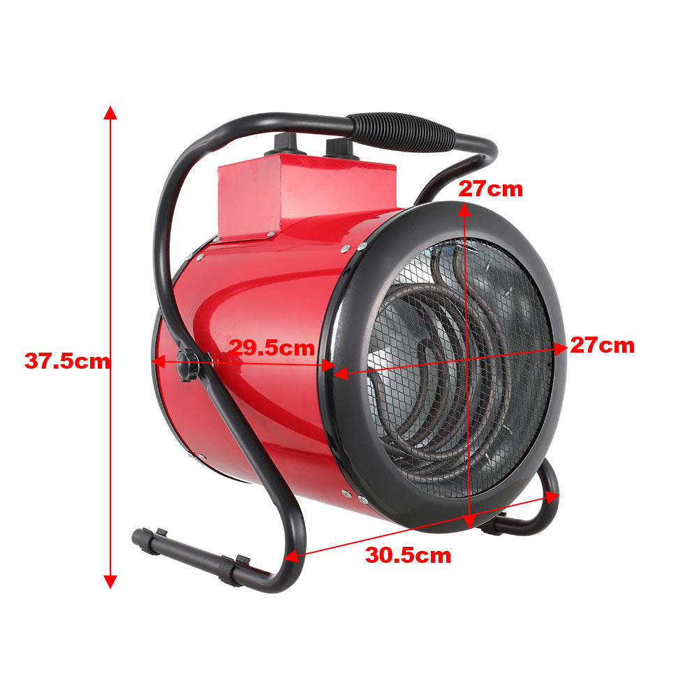 Electric Forced Air Patio Heater Cylinder 3KW