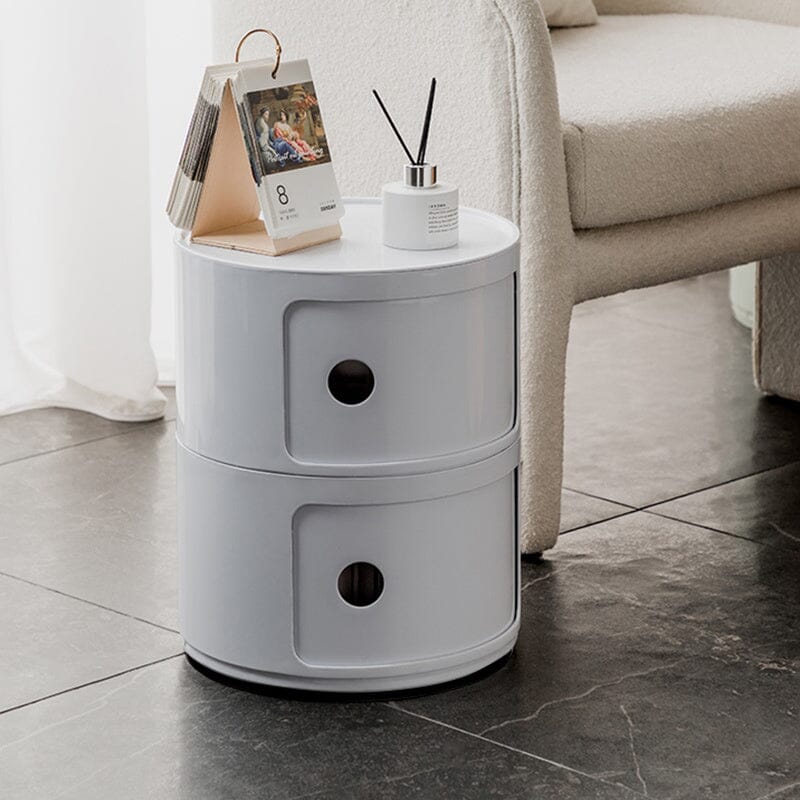 Componibili Round Storage Unit with 2 Drawers