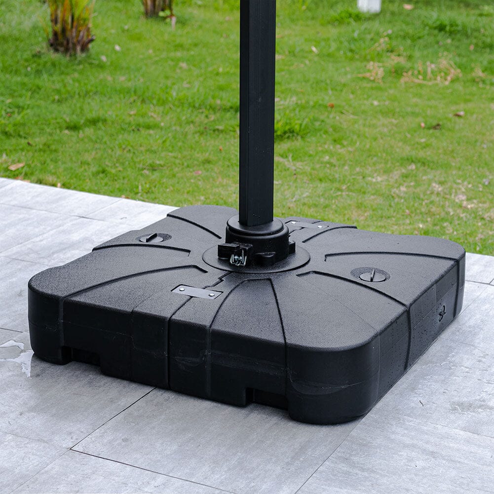 Jasnoszary 3 x 3 m kwadratowy parasol wspornikowy do ogrodu i na patio