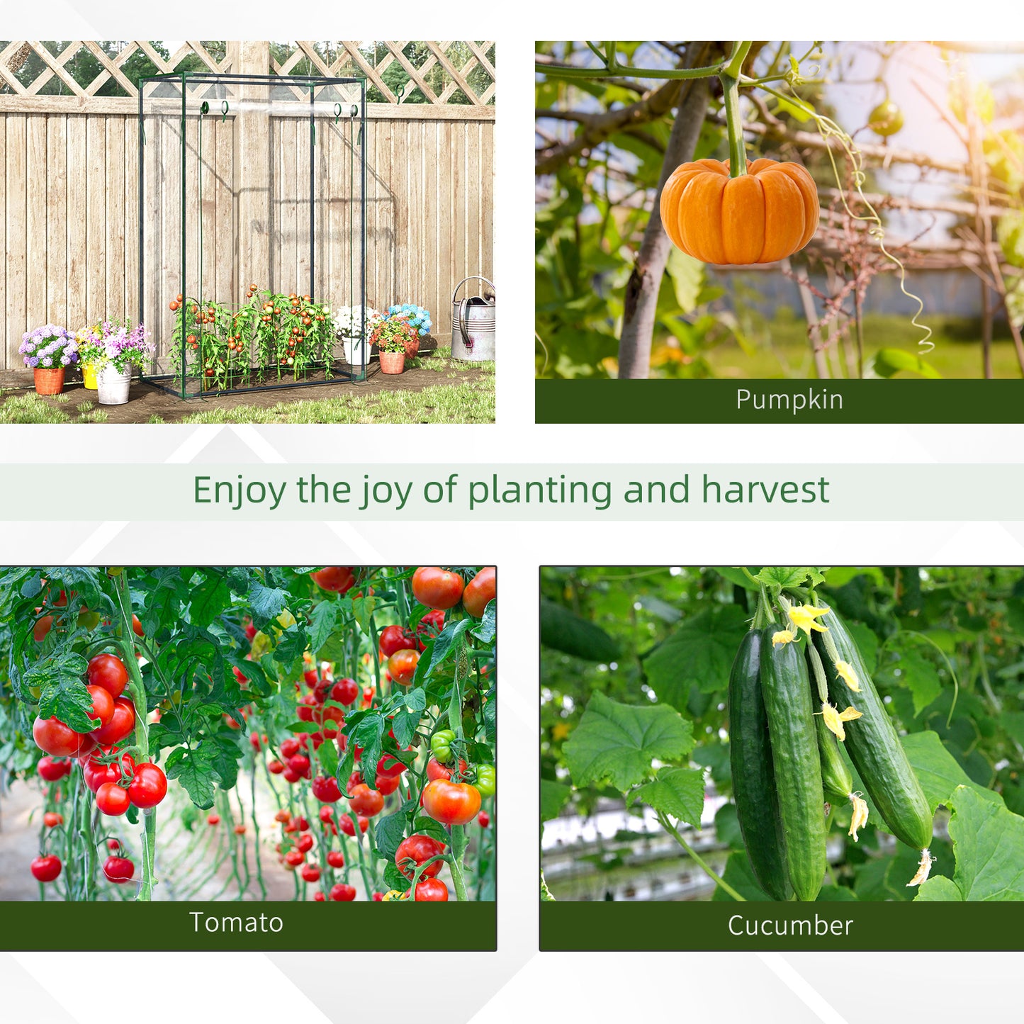 Outsunny Tomato Greenhouse z drzwiami zwijanymi, Mini szklarnia z pokrywą z PVC, Outdoor Grow House Mała szklarnia na podwórko, balkon, ogród, 100 x 50 x 150 cm, przezroczysta