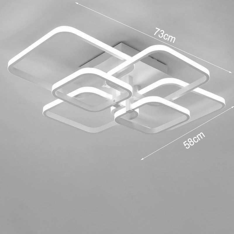 New LED Ceiling Light Fixture with Square Lampshades