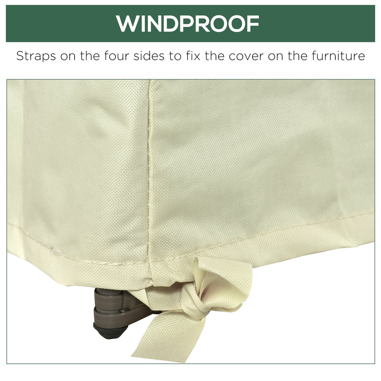Outsunny 600D Oxford Cloth Pokrowiec na meble Pojedyncze krzesło Ogrodowe Patio Zewnętrzne Ochraniacz Wodoodporny 68x87x44-77cm