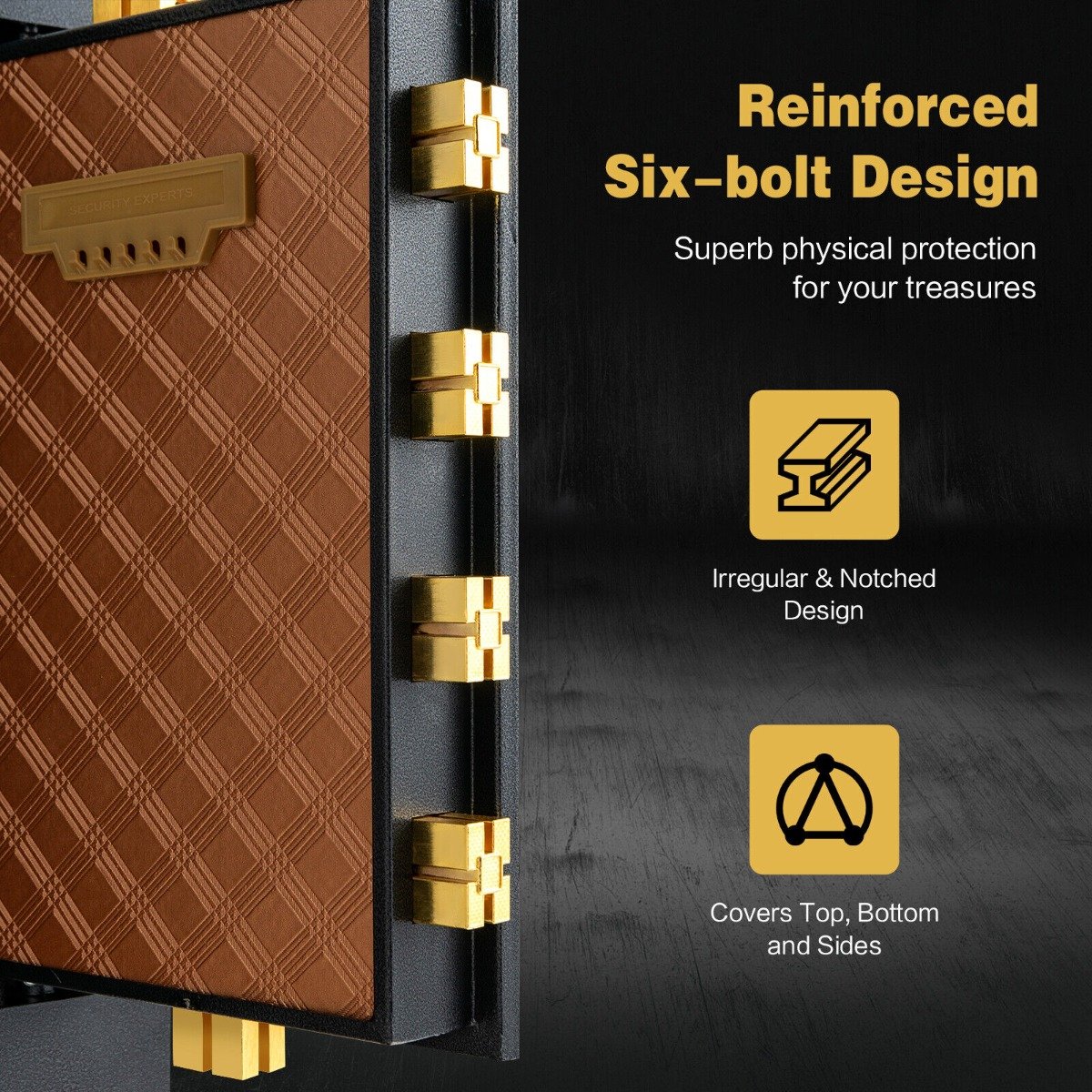 Electronic Safe Box with 3 Opening Ways for Cash Jewelry Deposit-38 x 36 x 58 cm