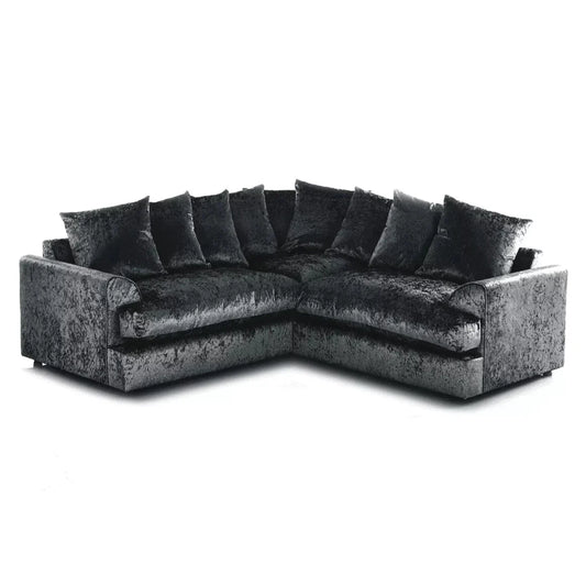 Mercury Ajo Crushed Velvet Corner Sofa,Mink