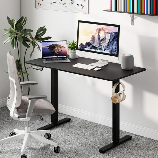120 x 60 CM Electric Standing Computer Desk with 3 Memory Preset-Black