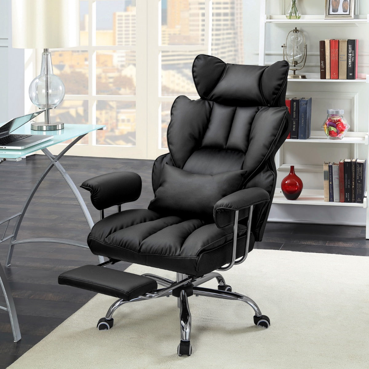 Ergonomic High Back Office Chair Executive Computer Desk Chair-Black