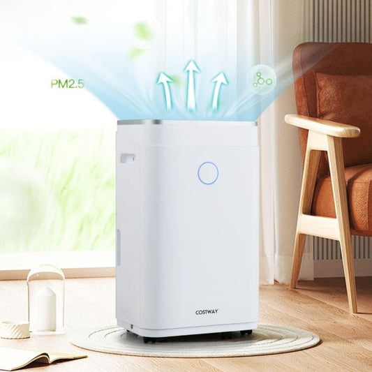 20L Per Day Dehumidifier with 6.5L Water Tank and 24H Timer for Home Basement-20L