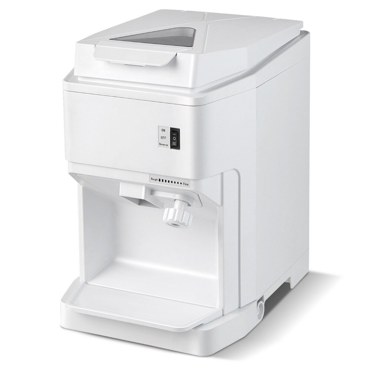 350W Ice Size Adjustable Commercial Electric Ice Crusher for Home Restaurant-White