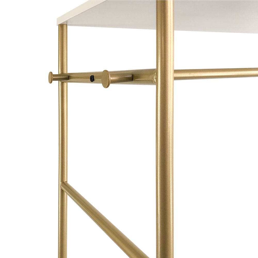 Modern Metal Clothes Rail with Mirror