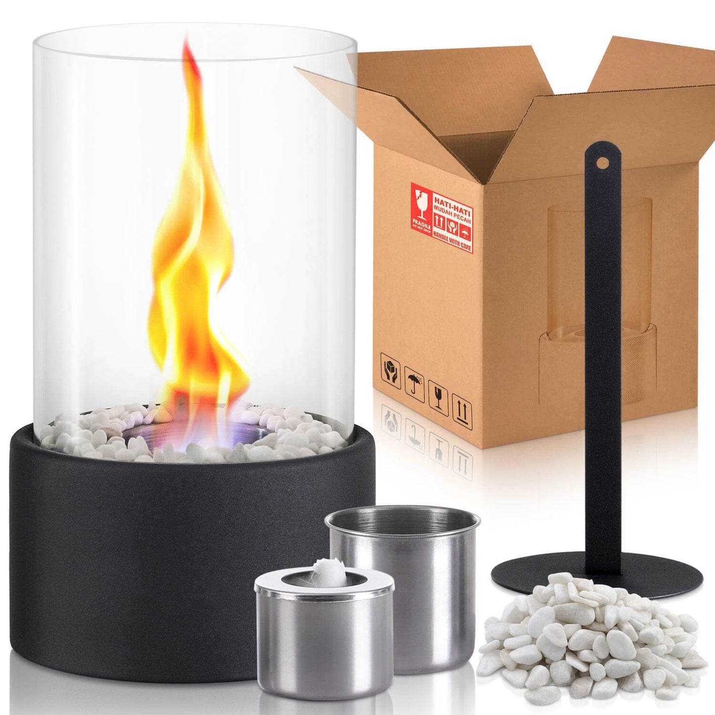 Tabletop Fireplaces Bio Ethanol Fireplace Smokeless Heater for Dancing Flame