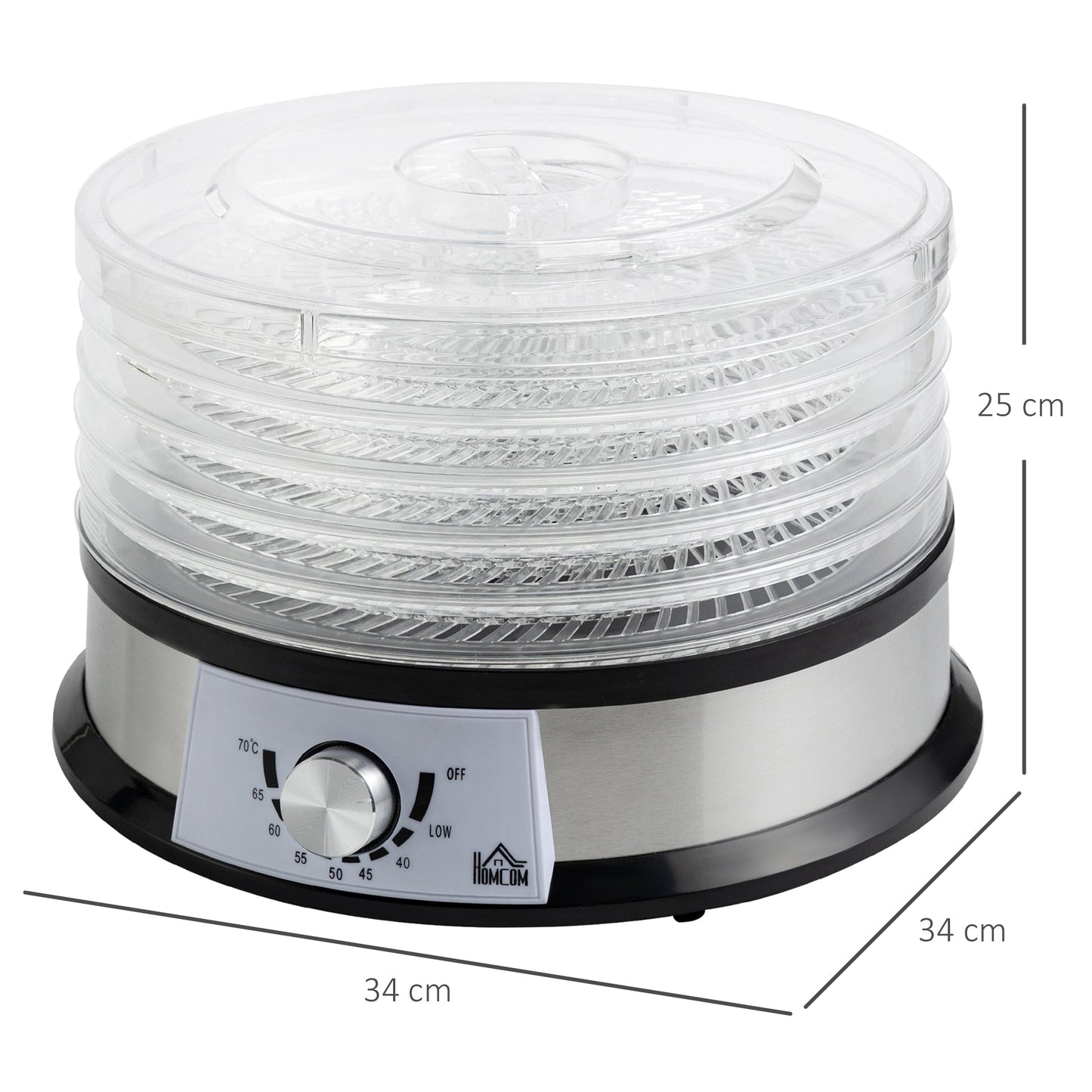 HOMCOM 40-70_ Five-Tray Food Dehydrator
