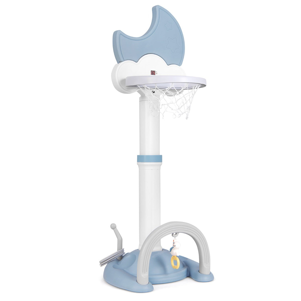 4-In-1 Kids Basketball Hoop with Adjustable Height for Kids-Blue