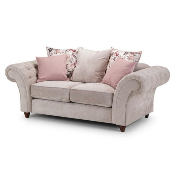Sofa Romulo Fabric z 3 miejscami siedzącymi - Szara/Beżowa