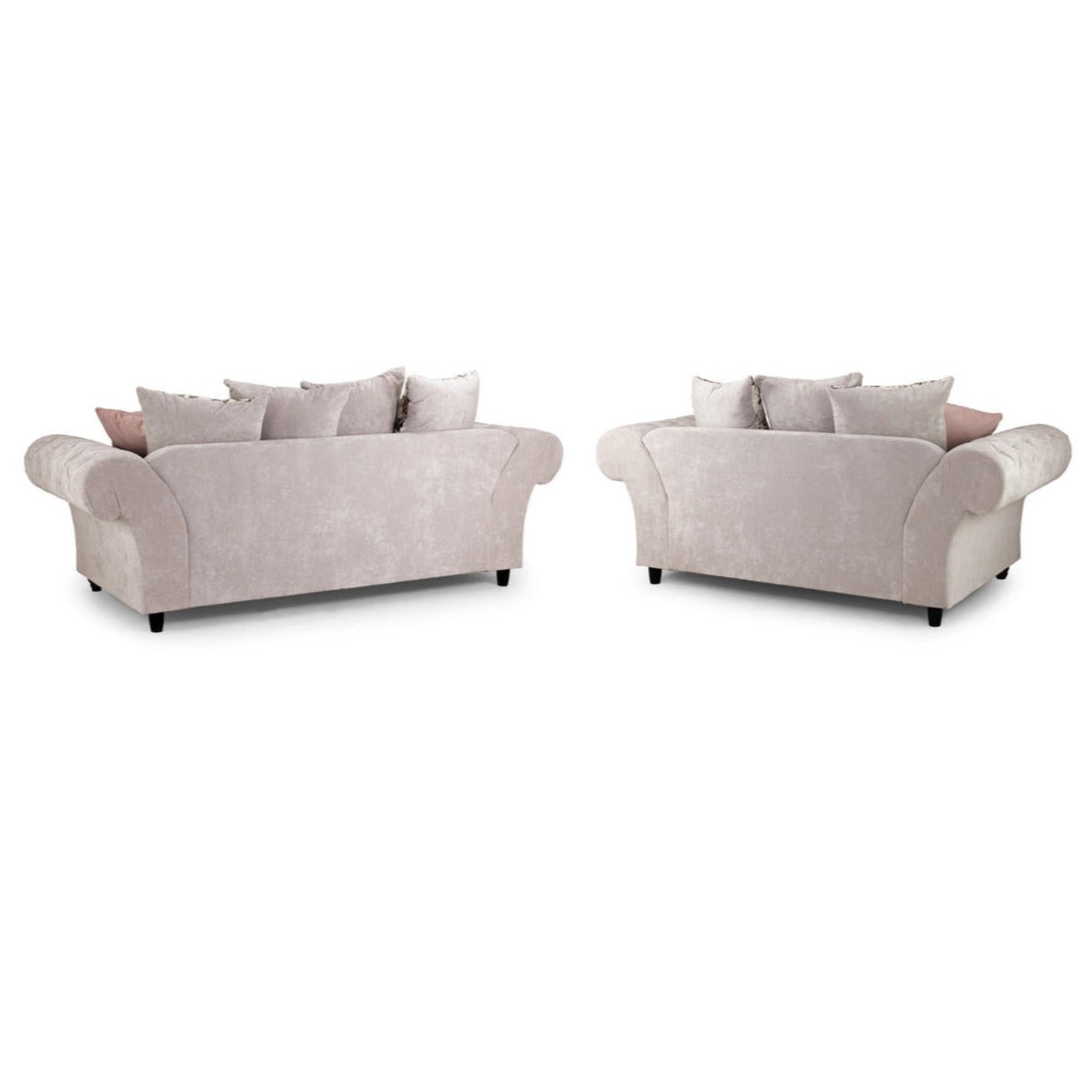 Sofa Romulo Fabric z 3 miejscami siedzącymi - Szara/Beżowa