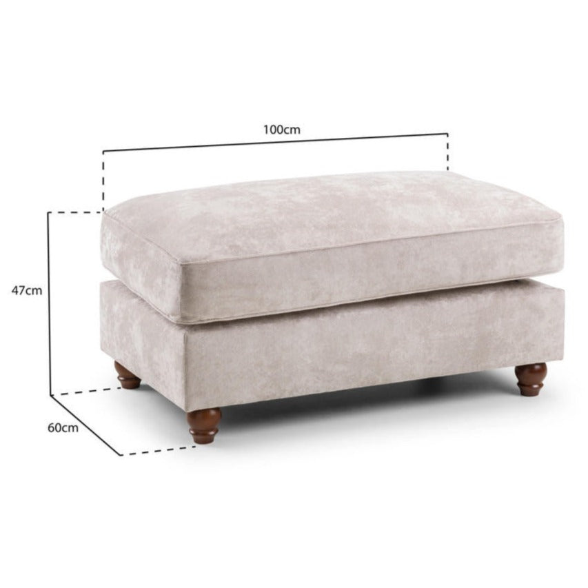 Sofa Romulo Fabric z 3 miejscami siedzącymi - Szara/Beżowa