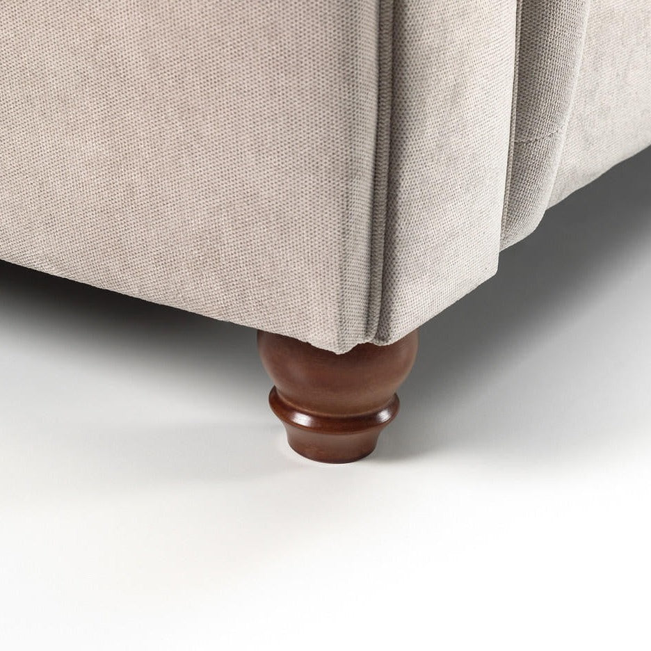 Sofa Romulo Fabric z 3 miejscami siedzącymi - Szara/Beżowa